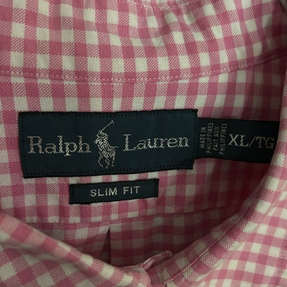 Light pink Polo by Ralph Lauren slim fit Oxford shirt. - Picture 3 of 3